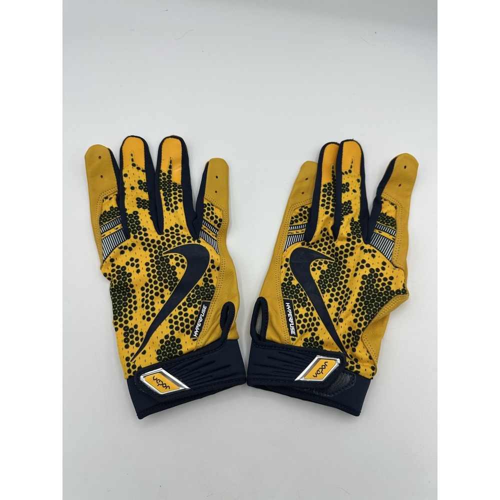 Nike MVP Hyperfuse Batting Gloves XL MK Player Exclusive PE Gold Navy Rare
